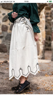 Middeleeuwse Dames Rok in Natuurkleur