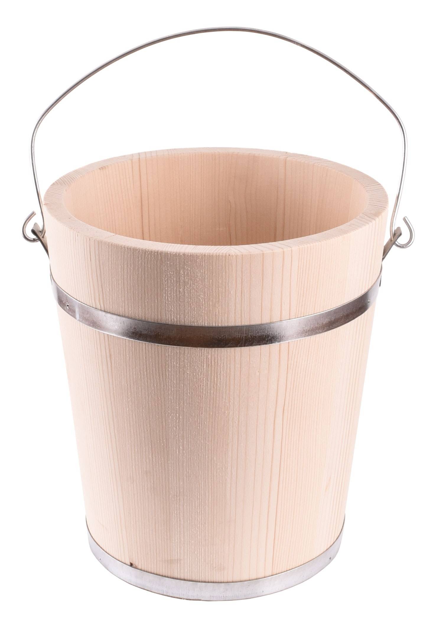 Holz Eimer aus Fichte 10 liter (AUSVERKAUF)
