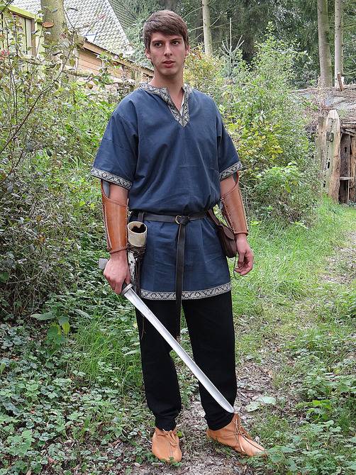 Middeleeuws - Viking Tuniek in Blauw