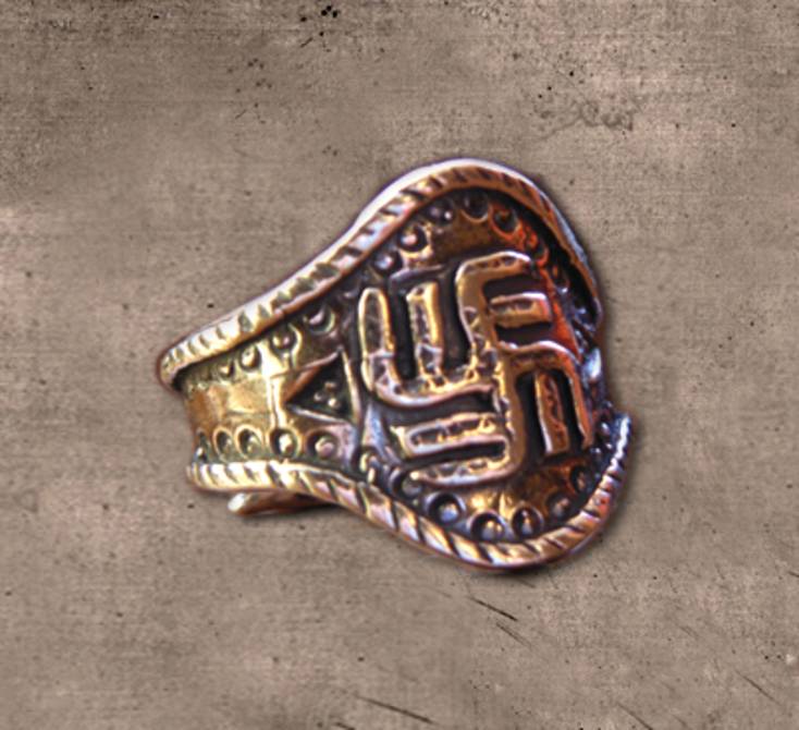 Baltische Ring met Solar Motief verzilvert (UITVERKOOP)