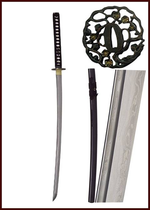 John Lee Golden Flower Katana Damast HSD-85711