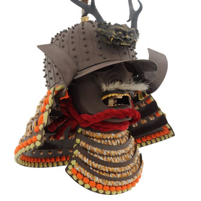 Kabuto helm Daisho Kake, met Mempo Masker
