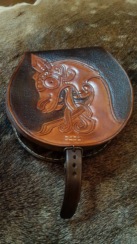 Viking Tas, met Paardenkop Motief (uitverkoop)