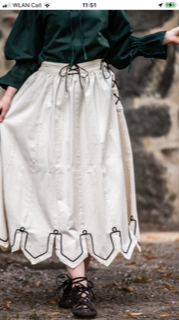 Middeleeuwse Dames Rok in Natuurkleur