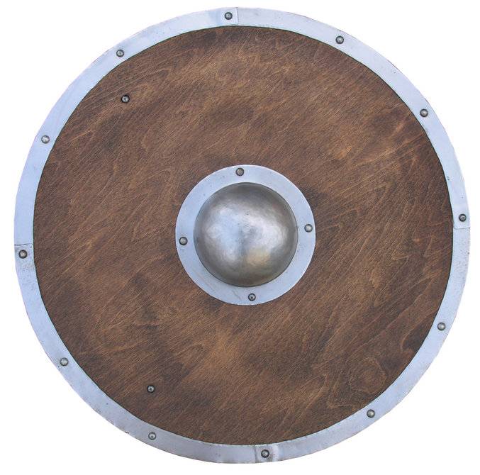 Vikingschild, ca. 62 cm, 12e eeuws Battle-Ready