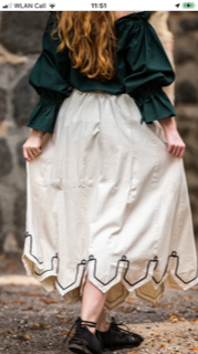 Middeleeuwse Dames Rok in Natuurkleur