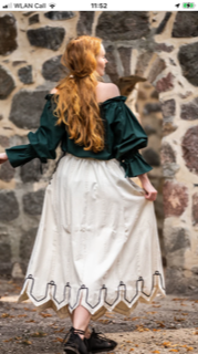 Middeleeuwse Dames Rok in Natuurkleur