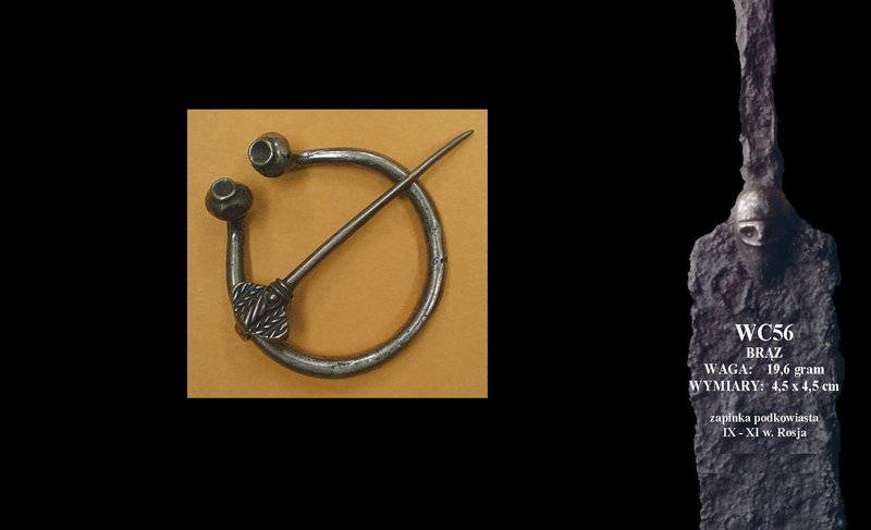 Viking Fibula in Brons, Rusland 9e-11e eeuws (UITVERKOOP)