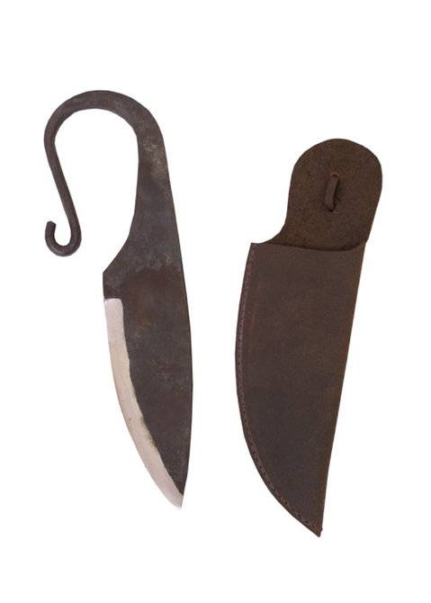 Wikingermesser mit Lederscheide
