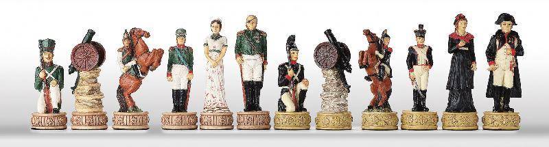Napoleon tegen Rusland Schaakfiguren 8 cm