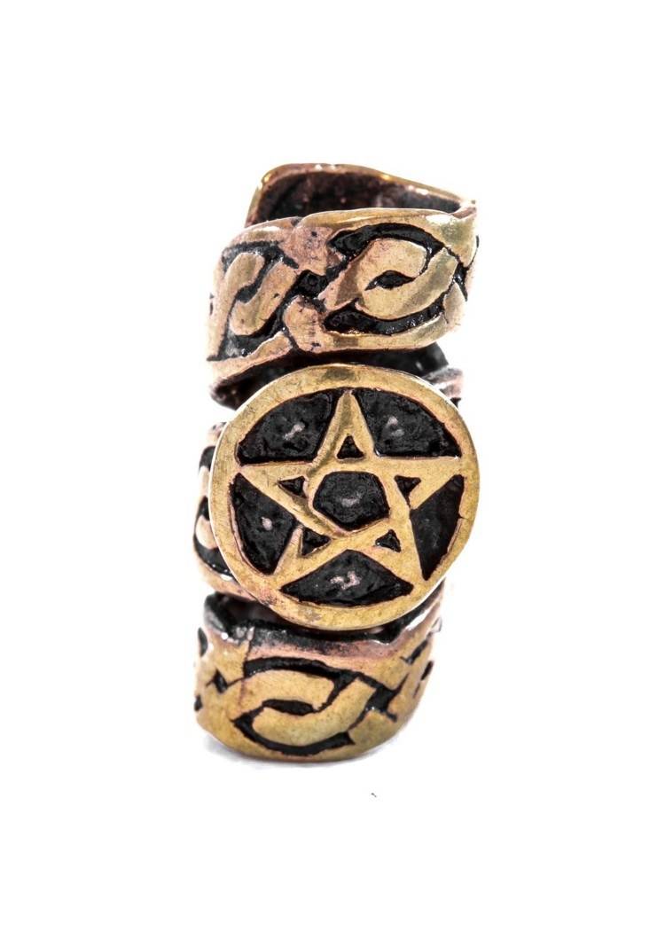 Baardkraal met Pentagram in Brons