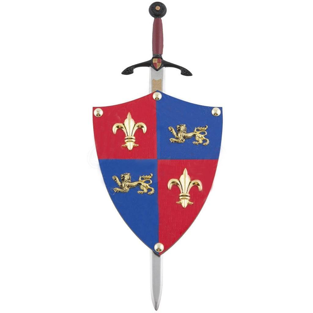 Schild-Miniatur Black Prince mit optionalem Schwert