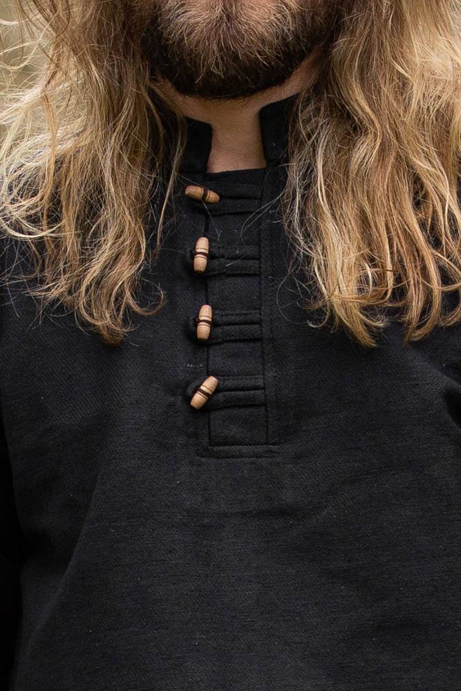 Middeleeuwse Blouse in Zwart