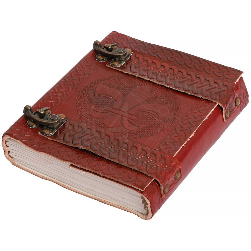Mittelalter Tagebuch, Journal mit Fleur-de-Lis-Prägung