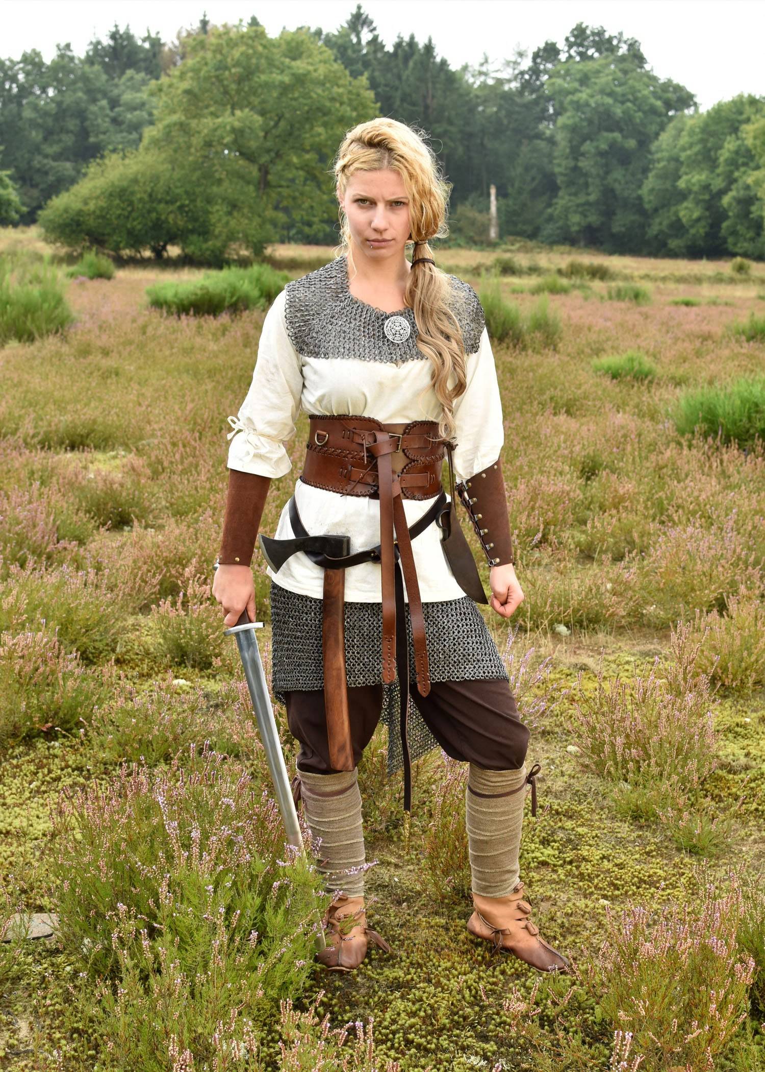 Leren Brede Riemgordel, bruin