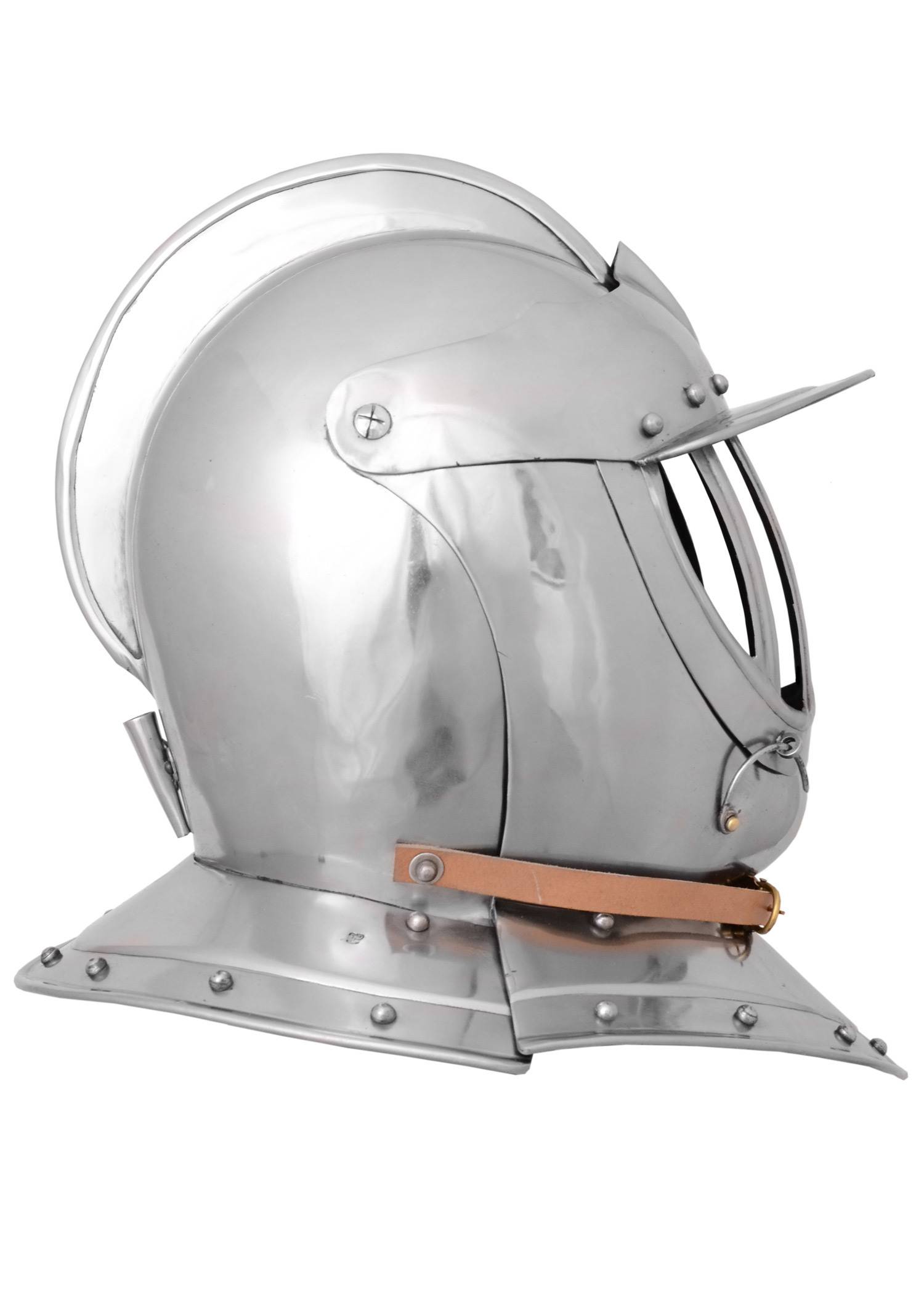 ​Geschlossene Sturmhaube, Burgonet, 17. Jh., 1,6 mm Stahl