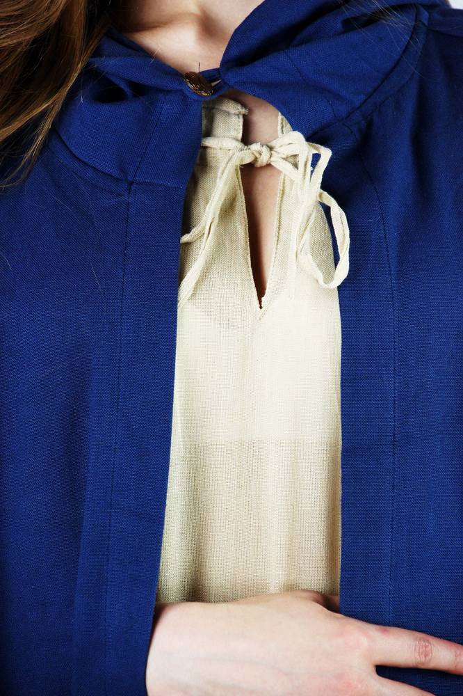 ​Middeleeuwse Cape Katoen in Blauw, 150 cm