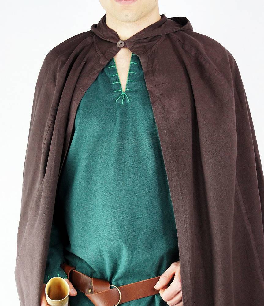​​Middeleeuwse Cape Katoen in Bruin, 150 cm