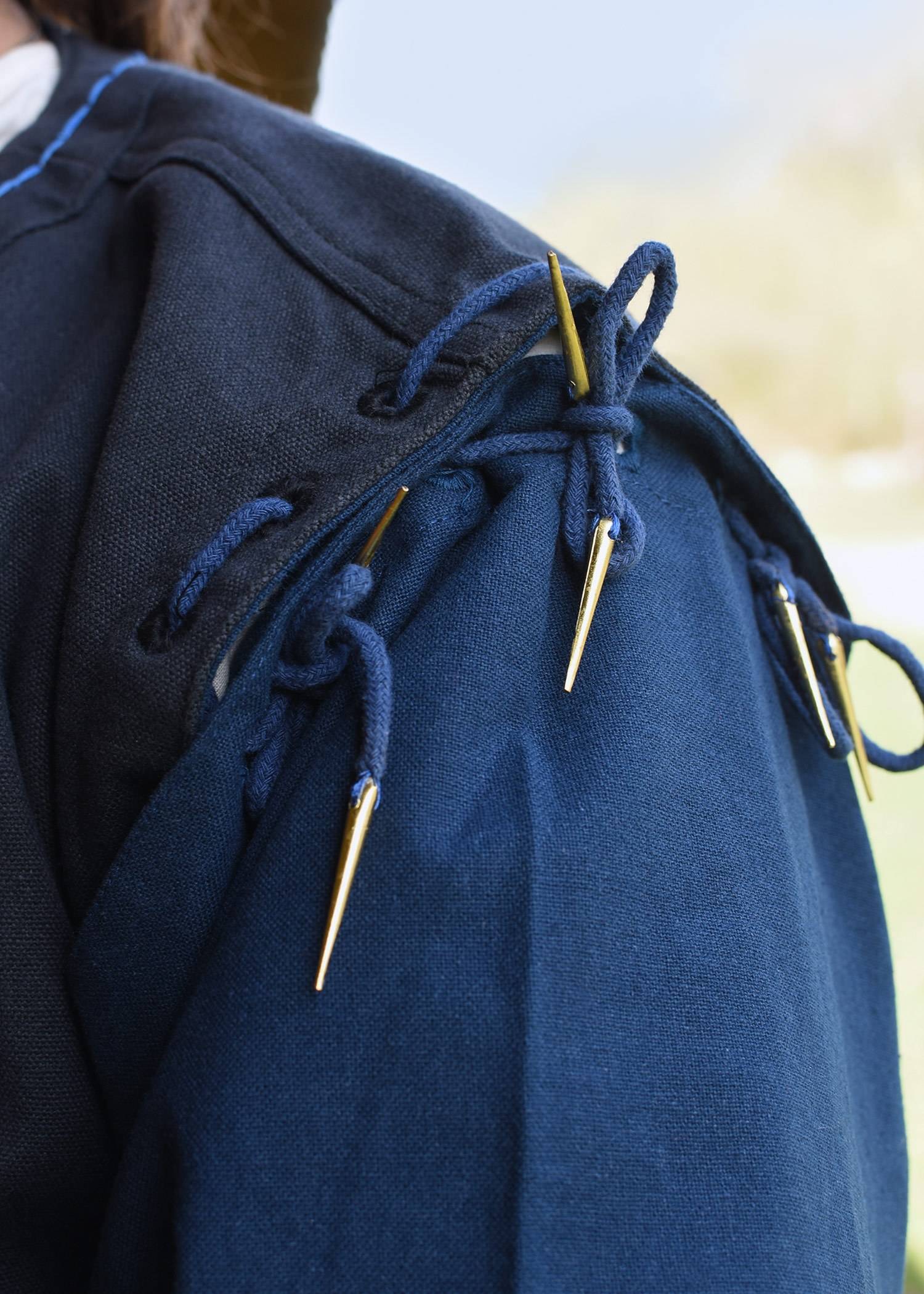 Mittelalterliche Tunika mit abnehmbaren Ärmeln, blau/dunkelblau