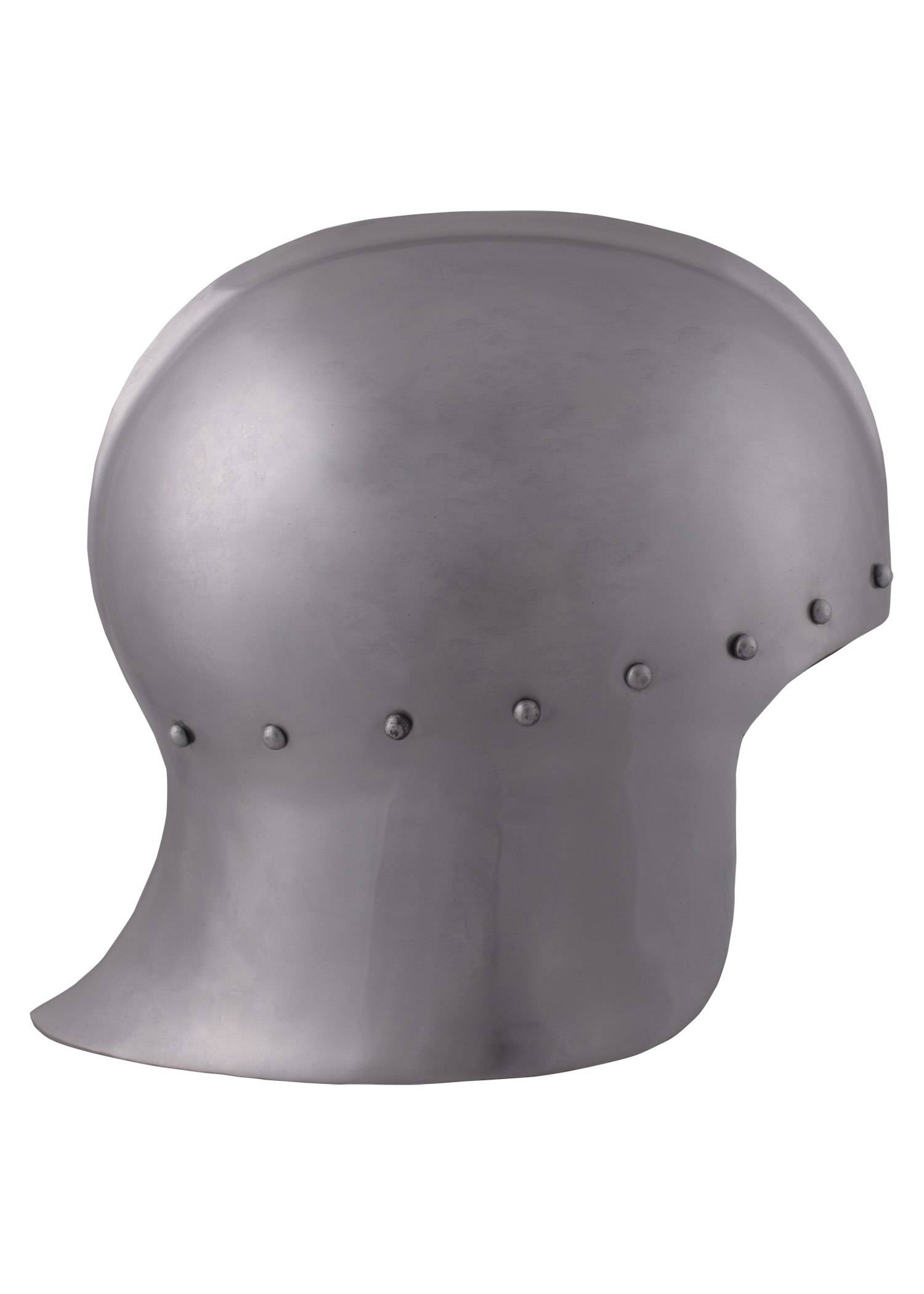 Engelse Boogschutters Helm 15e eeuws​, 1,6mm Staal met Leder binnenhelm