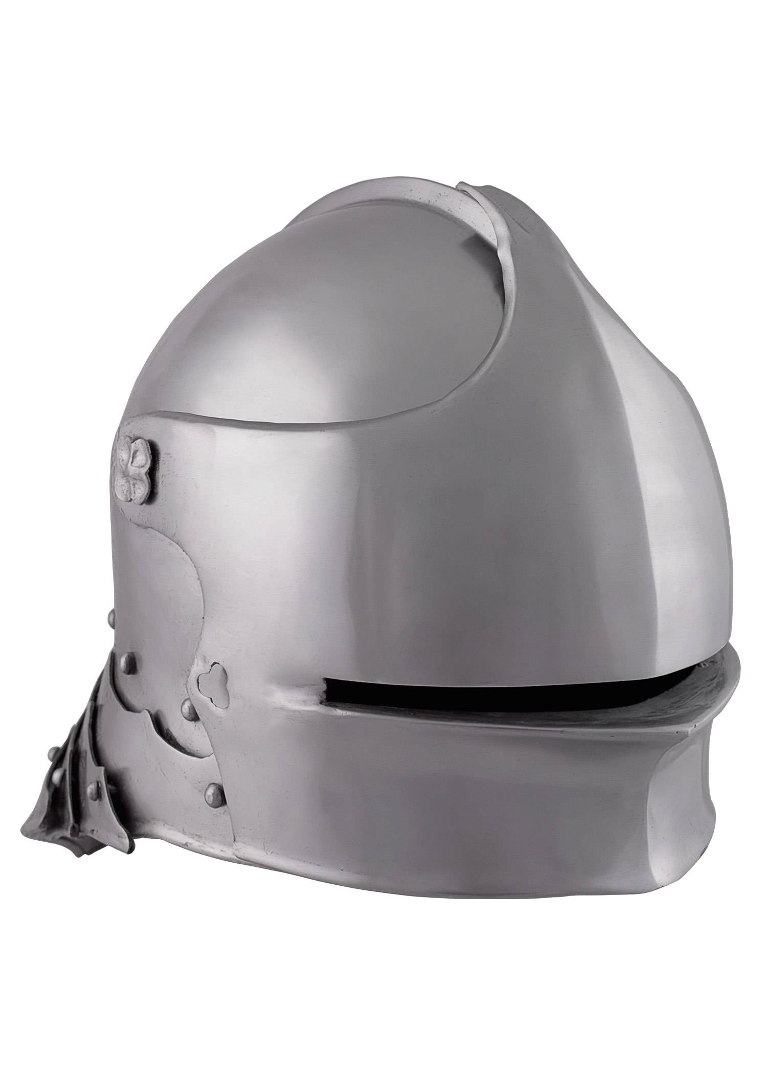 Duitse Sallethelm rond 1490​, 1,6 mm Staal met Leder Binnenhelm