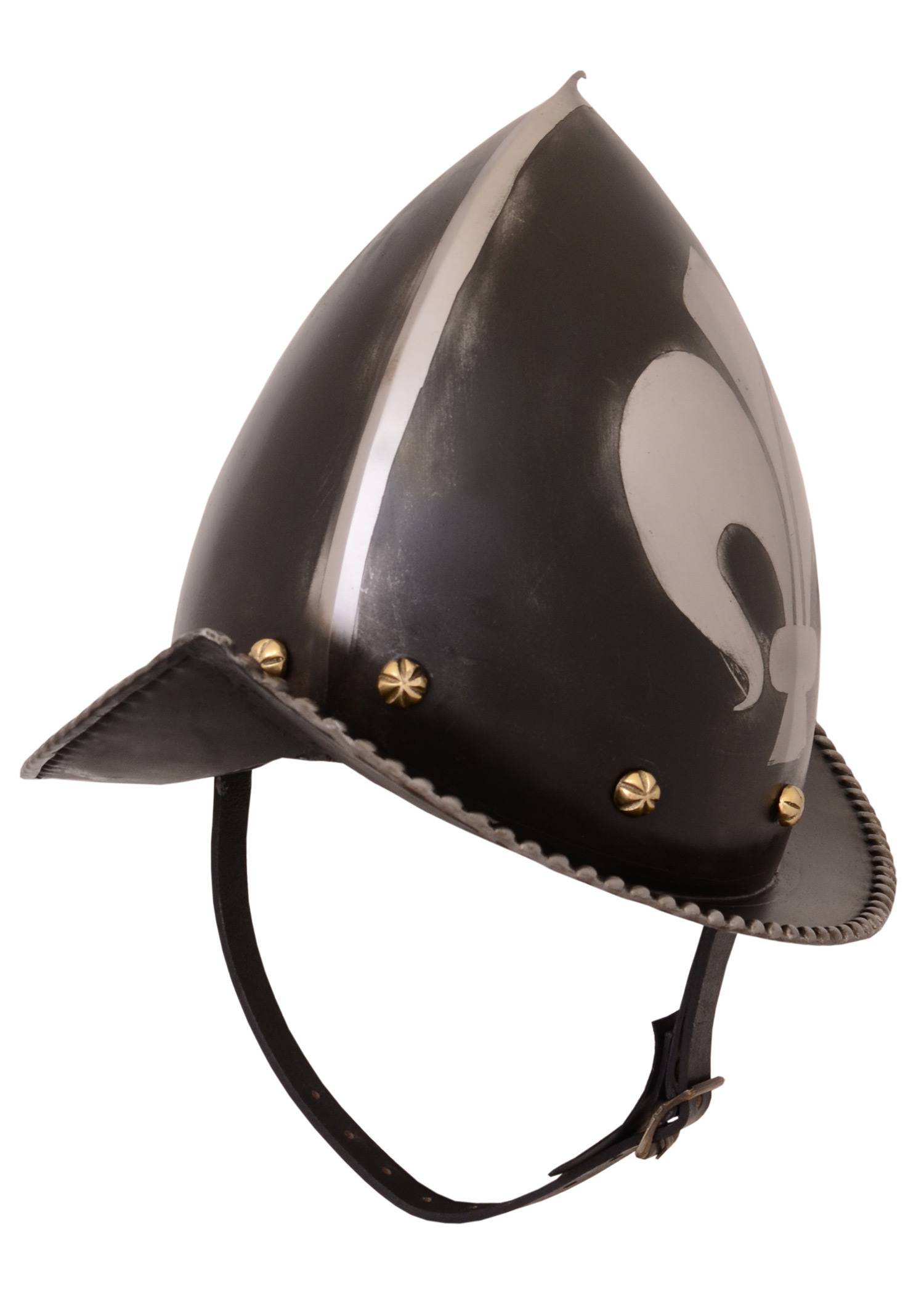Franse Morion Helm met Franse Lelie, 16e eeuw, 1,6 mm staal