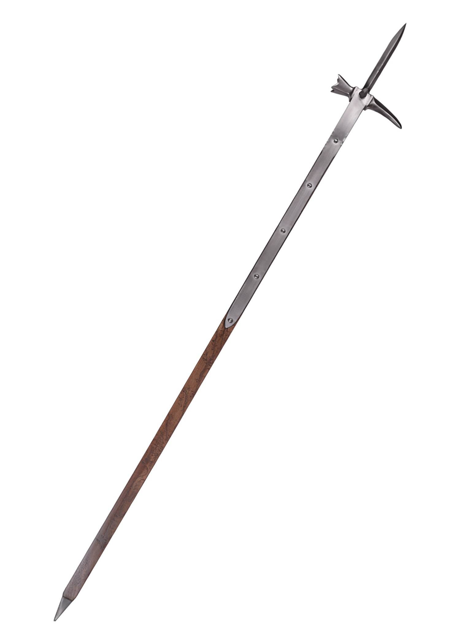Middeleeuwse Strijdhamer/Lucerne-hamer​ uit ca. 14e eeuws​, 135 cm