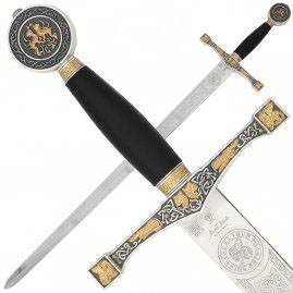 Zwaard Excalibur van King Arthur met gouden decoratie