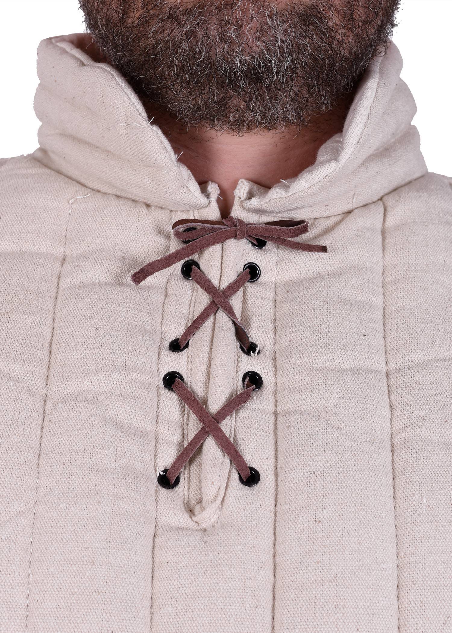 Gambeson - Aketon in Natuurkleur met Afneembare Armen