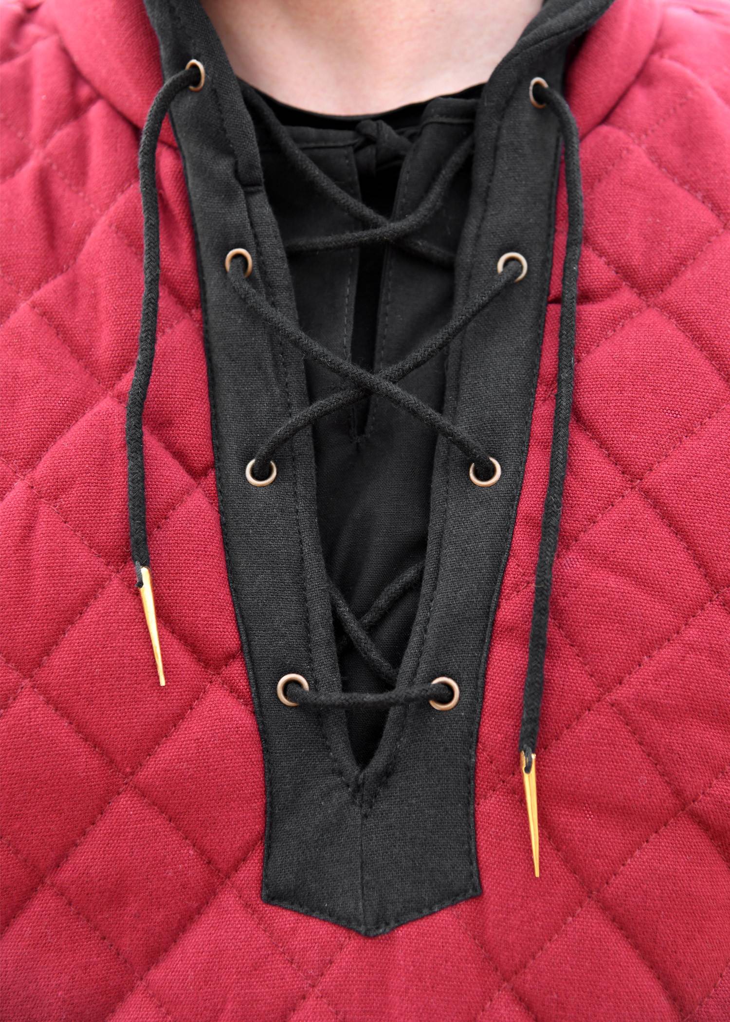Gambeson met afneembare mouwen, wijnrood/zwart