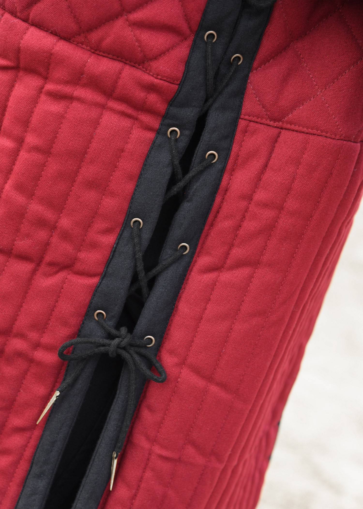 Gambeson met afneembare mouwen, wijnrood/zwart
