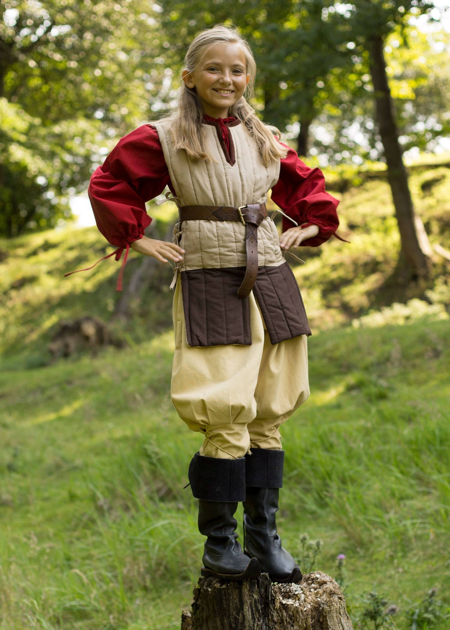 Gambeson - Aketon dun in Bruin/Beige in XXL (UITVERKOOP)