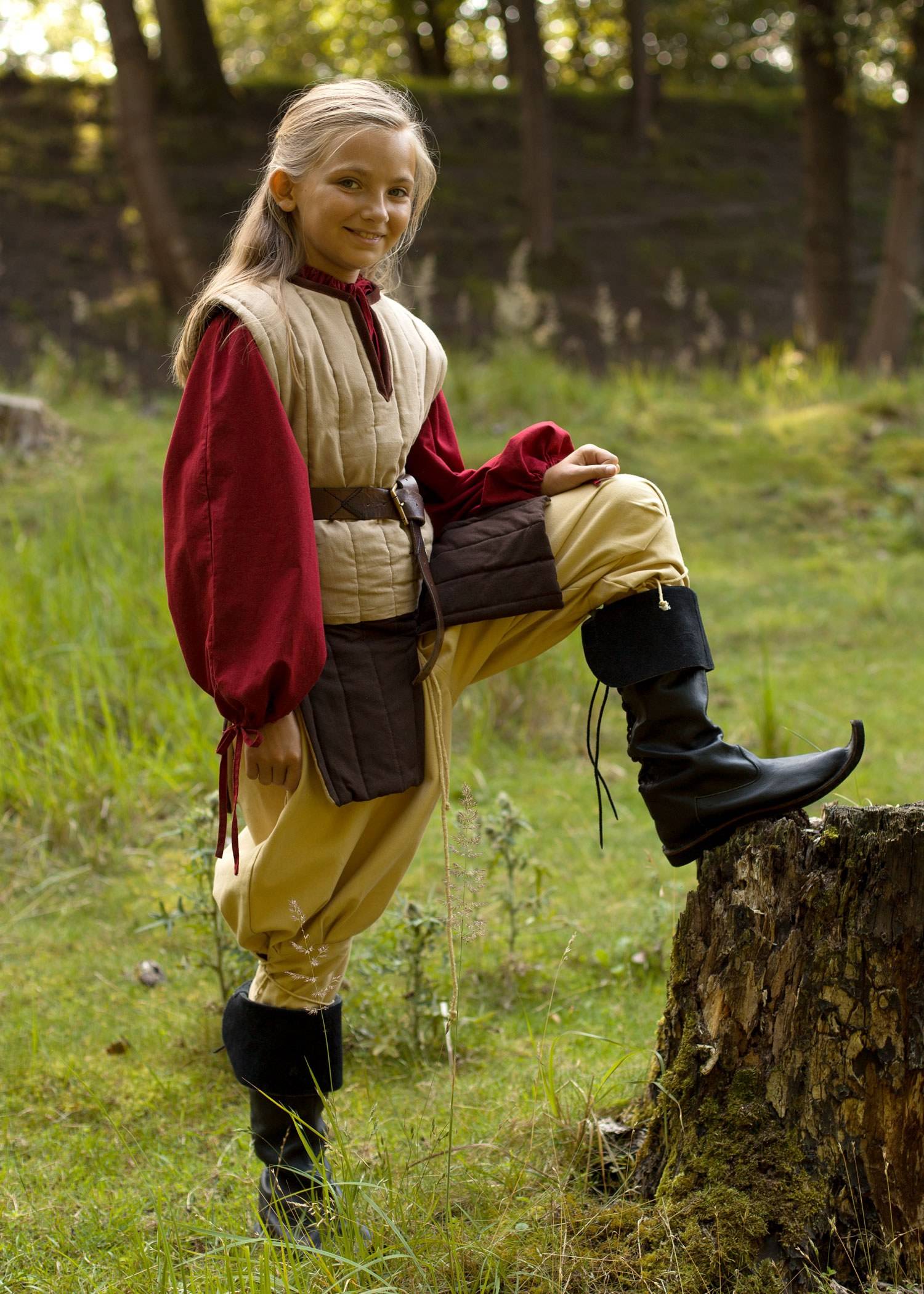 Gambeson - Aketon dun in Bruin/Beige in XXL (UITVERKOOP)