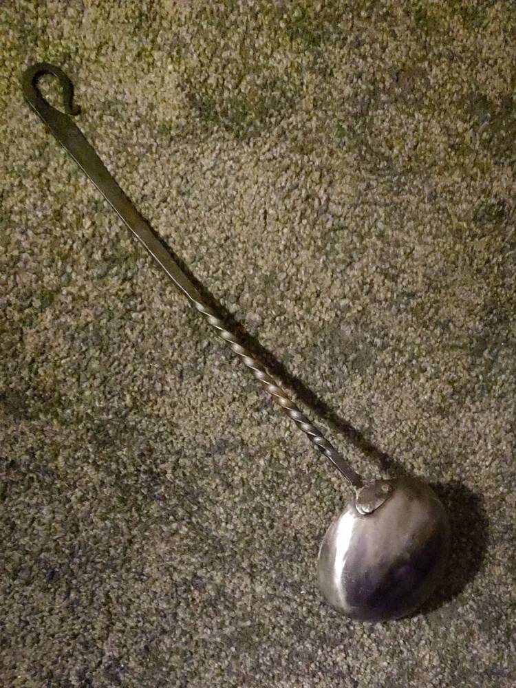 Middeleeuwse Opschep/Soeplepel 52 cm Gesmeed