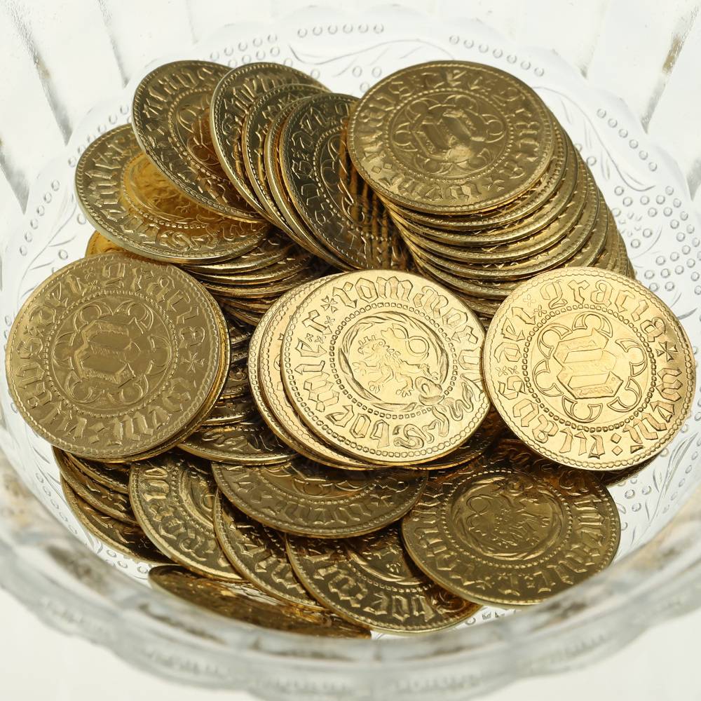 Gouden dukaat van Wenceslas IV, replica van een munt uit de Hussietenperiode