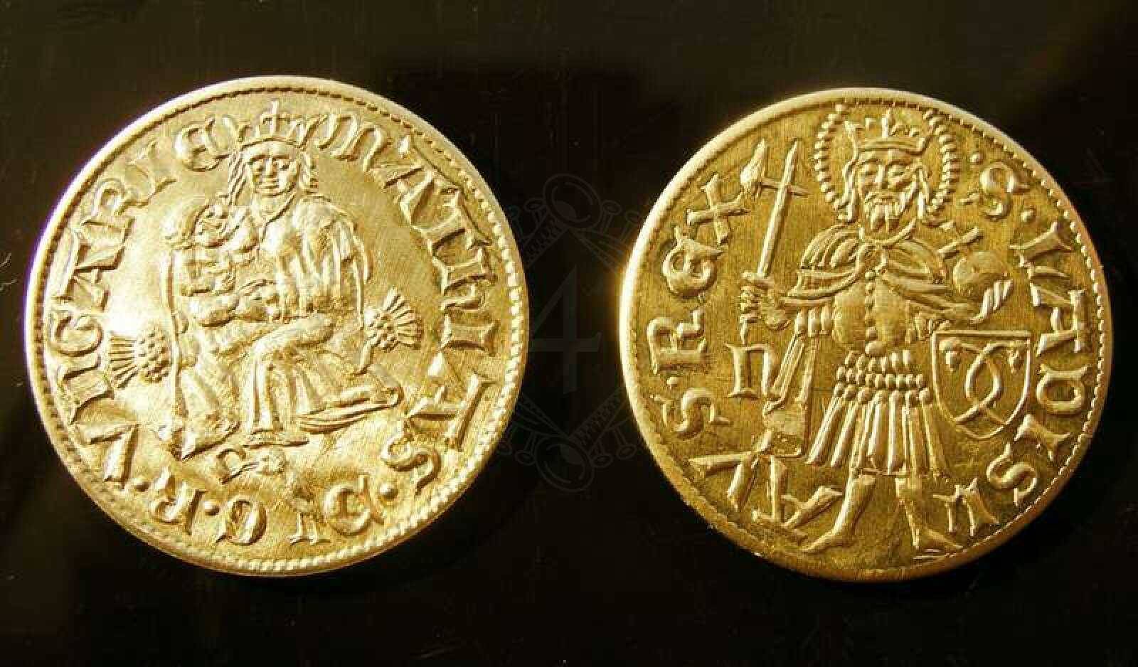 Gouden dukaat van Matthias Corvinus, replica van een Hongaarse munt