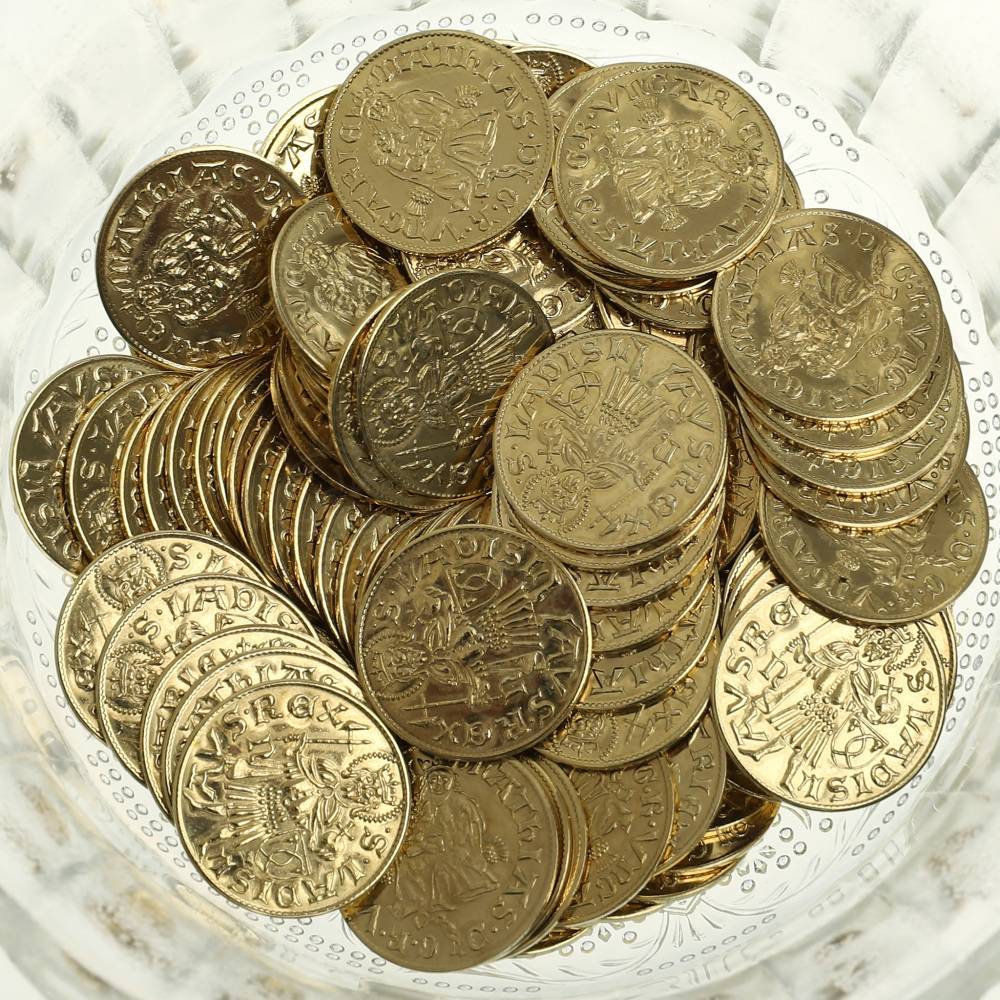 Gouden dukaat van Matthias Corvinus, replica van een Hongaarse munt