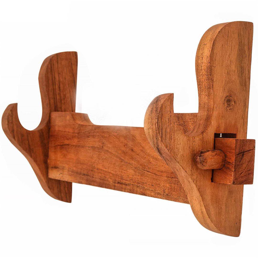Wanddisplay voor 1 zwaard, zwaard muurbevestiging, natuurlijk hout