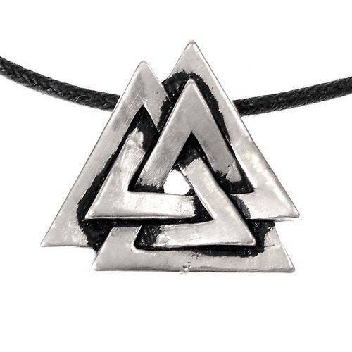 ​Viking ​Valknut Amulet Hanger in Zilver Look