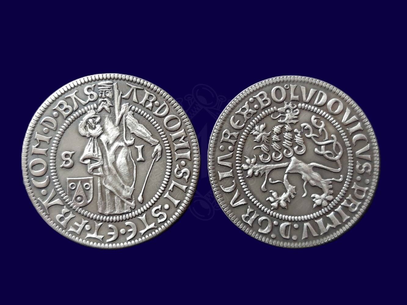 Joachimsthaler Kwart Thaler, een authentieke replica van een munt met patina