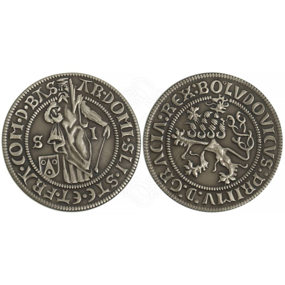 Joachimsthaler Kwart Thaler, een authentieke replica van een munt met patina