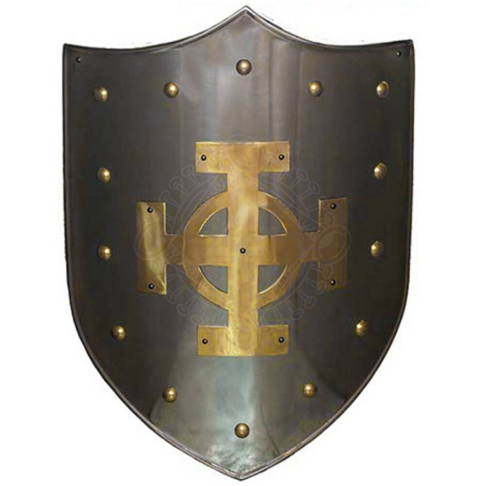 Schild met Keltisch kruis van messing (AANBIEDING)