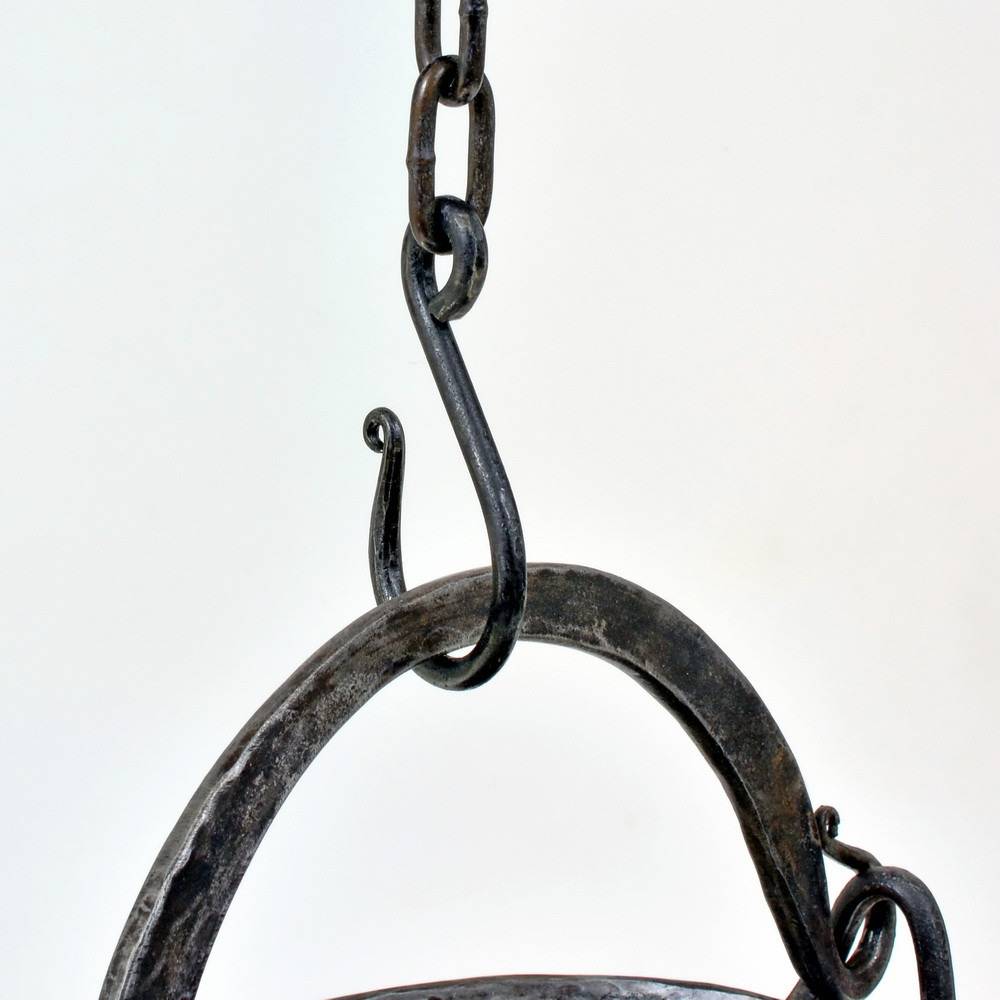 Middeleeuwse Ophangketting met ring en haak ca. 68 cm