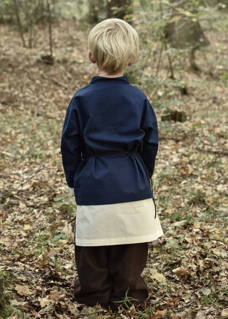 Kinder Mittelalter Hemd in Blau