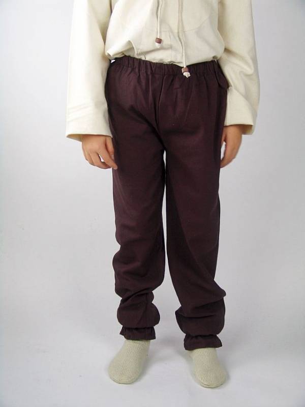 Mittelalter Kinderhose in Schwartz/Braun