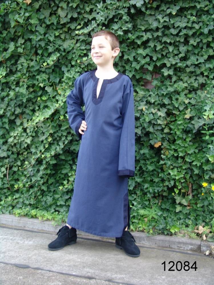 Kinder Wikinger - Mittelalter Tunika in Blau, in XS(AUSVERKAUF)