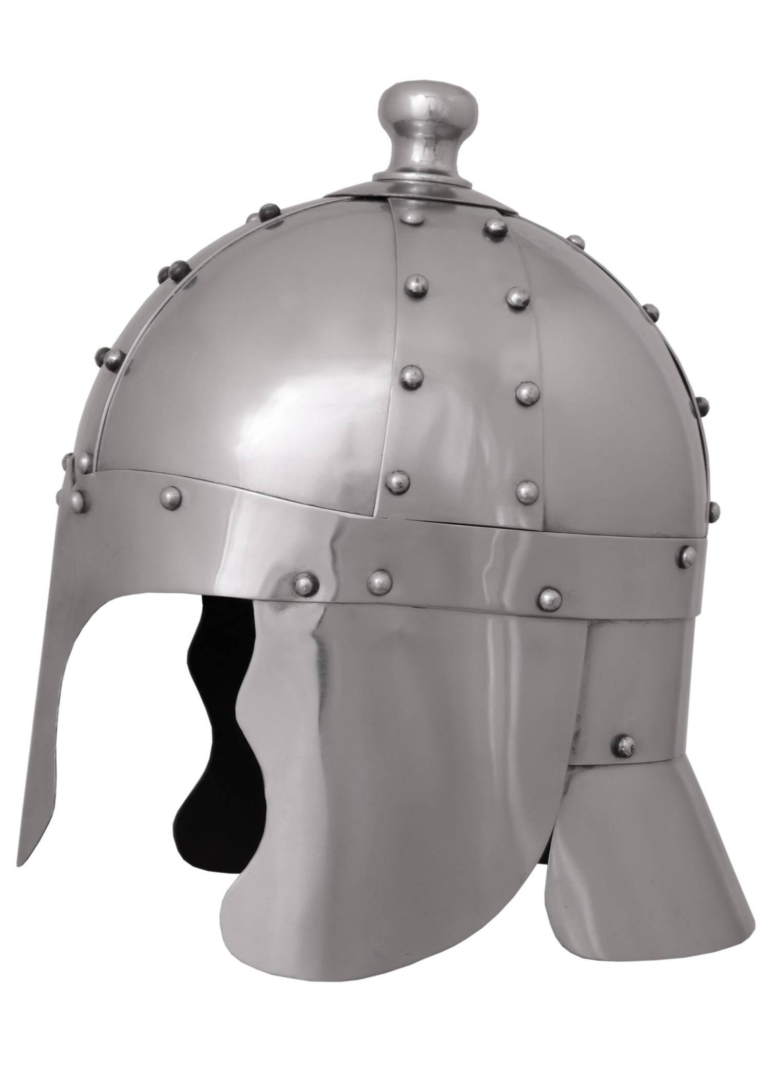 King Arthur-helm, 1,2 mm staal, met lederen voering