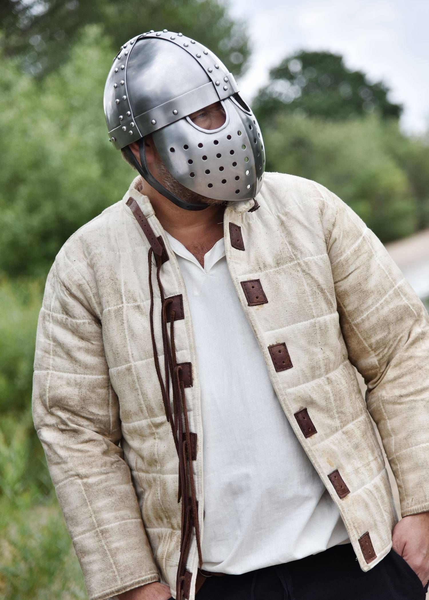 Kreuzfahrer Spangenhelm 12Jh. in S,M en L