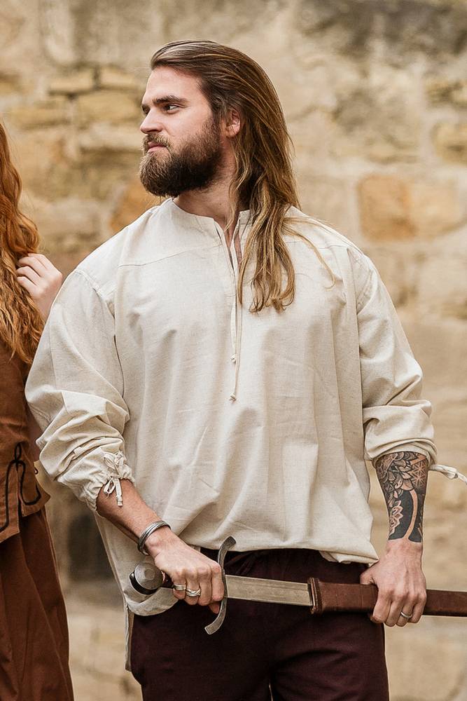 Middeleeuwse Blouse in Natuurkleur