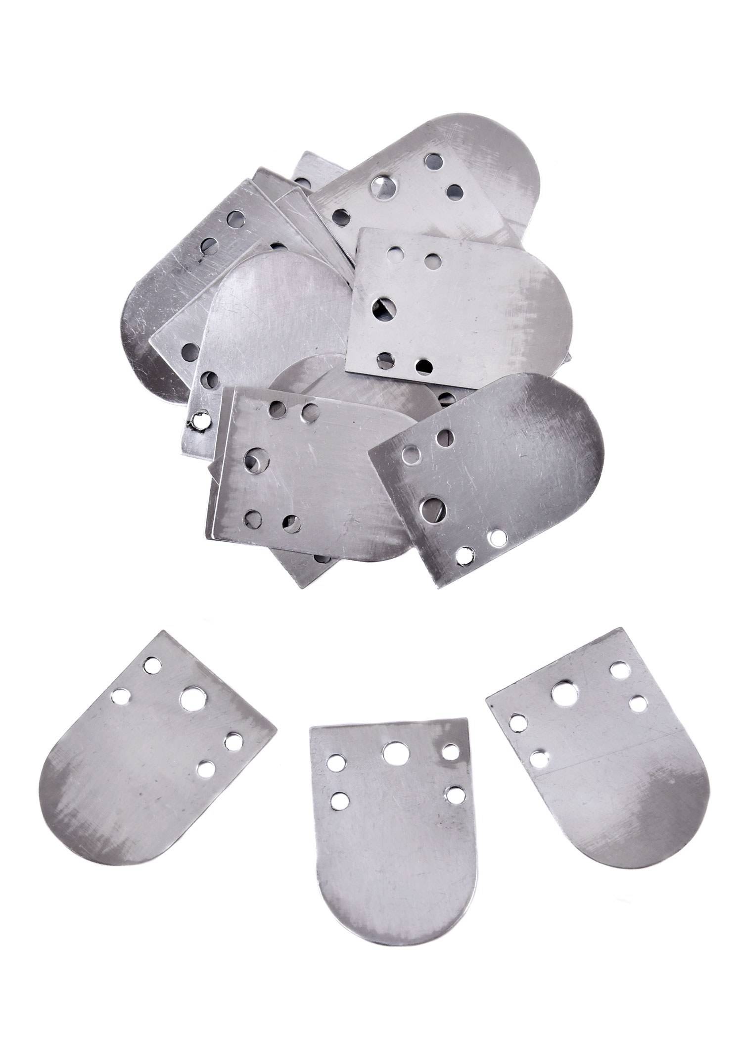 Middeleeuwse stalen schalen voor lamellaire wapenrusting, 25 mm x 35 mm (25 stuks)